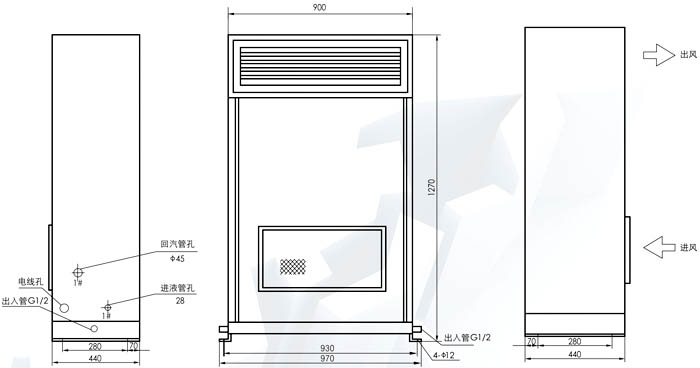 T-6 室内机外型尺寸图